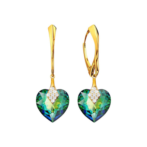 Серебряные серьги "Mīļais Valentīns (Vitrail Medium)" с кристаллами Swarovski™